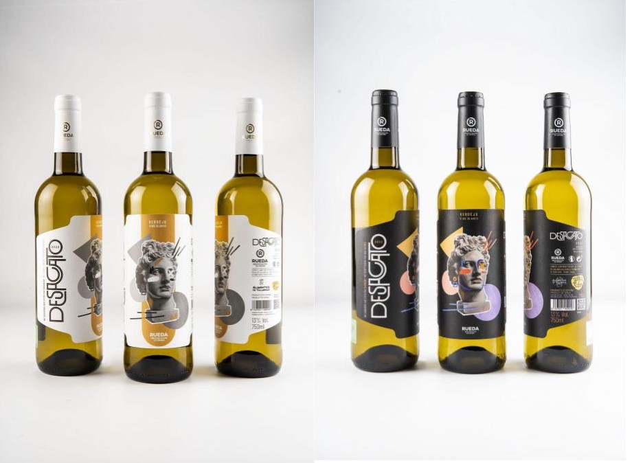 Botellas Desacato etiqueta negra y blanca